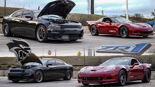 1150HP+ Hellcat on Spray vs Lightweight 950HP C6ZR1