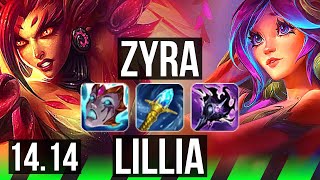 ZYRA vs LILLIA (JGL) | Rank 8 Zyra, 7/3/16 | NA Challenger | 14.14