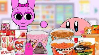 Kirby VS Pinki Incredibox Sprunki - Convenience Store PINK ORANGE MUKBANG - Kirby Animation