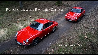 Porsche 911 3,2 Carrera 1987 and 911E from 1970