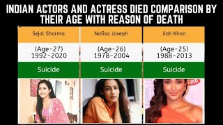 All Died Indian Actors and Actresses Comparison By Their Age With Reason Of Death | #bollywood