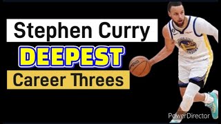 Stephen Curry Deepest Career Threes !!#dunk #nba #best #dunks #deep  #part #stephencurry