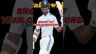 Yashasvi Jaiswal 🇮🇳🏏 broke Test cricketer the all record number one #testcricket #yashasvijaiswal