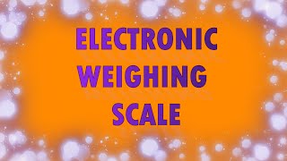 electronic weighing scale || ad