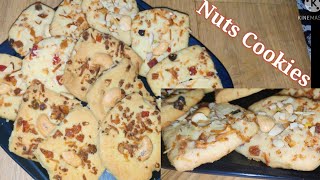 #cookies || Bakery Style Nuts Cookies ||Asan Aur Mazedar Cookies In Oven #TasmiyasKitchen