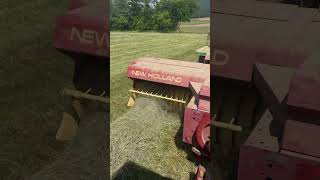 Allis-Chalmers 6060 with NH 273 baling hay