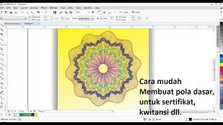 Cara membuat desain background Kwitansi menggunakan pola SecuriDesign di coreldraw