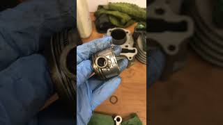 Piston Wear 50сс GY6 100cc 52mm cylinder on Chinese scooter engine GY-6 100cc gy6 tuning