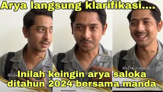 Langsung dijelaskan oleh arya....Inilah keingin arya saloka ditahun 2024 bersama manda