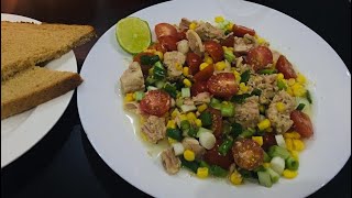 سلطة التونه اليونانيه😊😋(healthy )