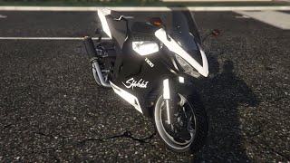 Cars of GTA V: New contract DLC Nagasaki Shinobi, Kawasaki ZX10R