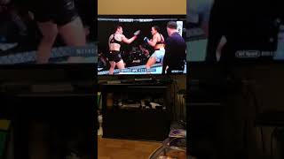 Cyborg vs Nunes UFC 232 (IPhone - recorded LIVE)