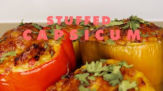 How to Make Easy Stuffed Bell Peppers|Stuffed Capsicum with Beef, Rice and Potatoes in AirFryer|釀甜椒