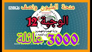 عاجل :منحة النازحين المليون ونصف الوجبة 12 و البالغة 3000 عائلة