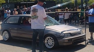 RiverSlam 2024 Limbo competition #lowrider #bagged #Riverslam #riverslam2024 #honda