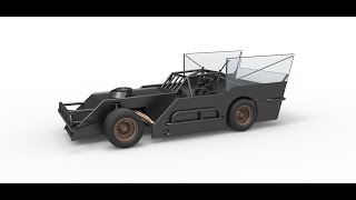 3D printable Outlaw Figure 8 Modified stock car Scale 1:25 3D model view