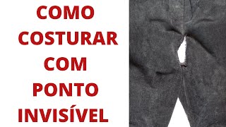 COSTURA À MÃO: APRENDA  DE MANEIRA  FÁCIL COSTURAR,  COMO FECHAR RASGO. #costura