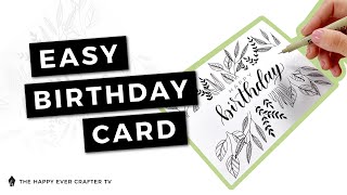 Super Simple DIY Botanical Birthday Card