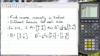 Inverse Matrices and Solving Matrix Equations