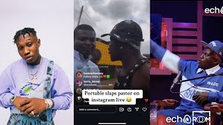 portable slap a pastor at his odogwu bar as he speaks on fight with davido and zlatan, wahala