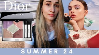 DIOR SUMMER 2024 MAKEUP EYESHADOW PALETTE PASTEL GLOW | REVIEW SWATCHES,  BEAUTY LOOK TRY ON