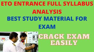 ETO ENTRANCE EXAM SYLLABUS ANALYSIS | BEST STUDY MATERIAL