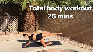 Total body workout, 25 mins, no equipment