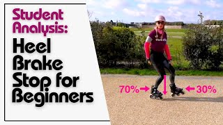 How to stop on inline skates & rollerblades: Heel Brake Stop Online Coaching: Mistakes & Fixes