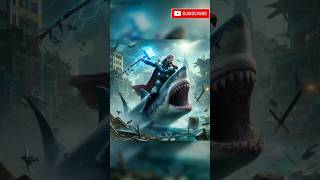 Thor fights Monster Shark🦈💥|Spiderman love story part4 🥺#marvel #trending #shorts