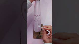 Painting Hearts on a bottle with lights DIY #art #craft #artidea #diy #painting #heart  #satisfying