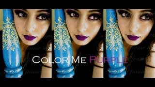 Color me Purple: Purple Lip Stick+ Eyeshadow