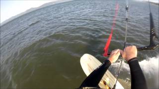 Riding my New MTH Kiteboard Ft. Stevens, Or