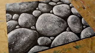 Beach Pebble Acrylic Painting Rock Art Ideas