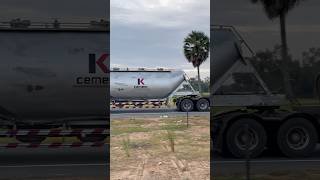 K Cement Trucks Trailer Company driving on the road #truckdriver #cementtruck #trucking#heavyvehicle