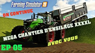 😁(FS19) DES ABONNE NOUS DONNE UN COUP DE MAIN  MEGA  CHANTIER D'ENSILAGE XXXXL  EP 05😂 (MULTI)🚜