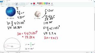 Surface Area and Volume of Sphere. Question 4