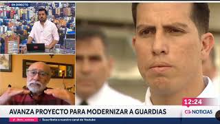 Senador Flores comenta en CHV Noticias proyecto que busca profesionalizar Guardias de Seguridad.