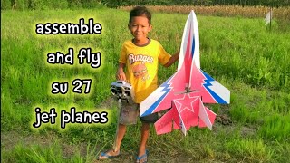 Merakit Dan Tes terbang Pesawat RC JET SUKHOI SU27 Magic Board