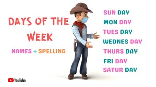 Learn Week Names in English | With Spelling | Days of The Week | Sunday to Saturday