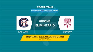 Beach Soccer 2024 Coppa Italia Femminile | CAGLIARI - GENOVA