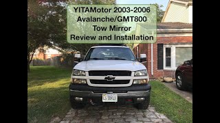 YITAMotor 2003-2006 Avalanche/GMT800 Tow Mirror Review and Installation