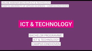 Webinar ICT & Technology - Fontys ICT