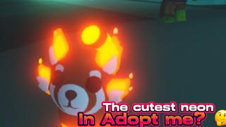 The Cutest?! Making a Neon Toasty Red Panda Adopt me ❤️‍🔥 #adoptme #neonpet #roblox