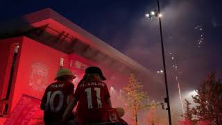 Liverpool Premier League title celebrations outside Anfield