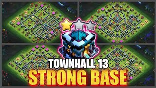 🔥STRONG BASE🔥TH13 TROPHY BASE + REPLAY || TH13 TROPHY PUSHING BASE ANTI 3 STAR || TH13 BASE+LINK