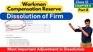 Workman compensation Reserve | Dissolution of Partnership | Class 12 | Accounts | Ch6- Part 8