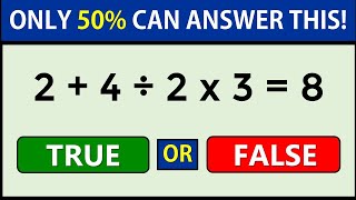 True or False Quiz | Test Your Knowledge with These 30 Surprising Facts! #challenge 6