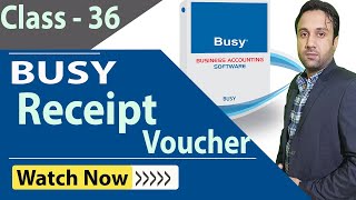 Cash Receipt Voucher In BUSY Software | How To Make Receipt In BUSY