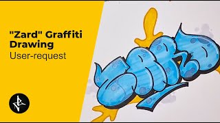 "Zard" Graffiti 😲 Throw-up Drawing ✏️  #short