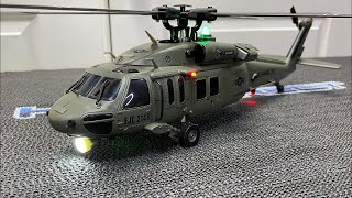 YX Black Hawk UH 60 Scale RC Helicopter Unboxing And Review